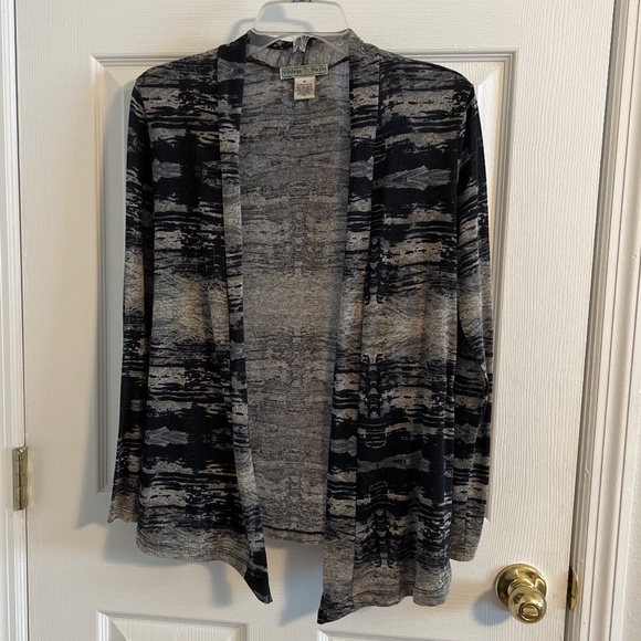 Vintage Suzie Grey & Black Cardigan - Picture 1 of 2